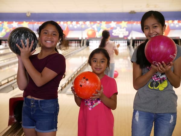 Young Girls at Bowling Alley