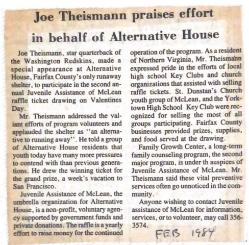 1984 Joe Theismann at AH