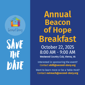 Save the Date. Annual Beacon of Hope Breakfast October 22, 2025. 8:00-9:00AM. Westwood Country Club, Vienna, VA.