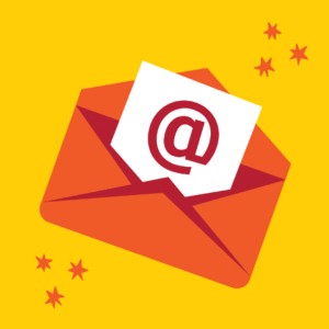 Email icon with stars