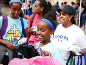 Girls at Back to School Fair