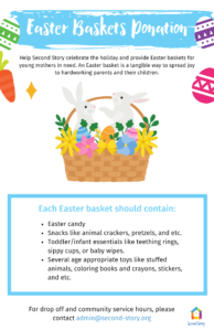Help donate easter baskets to young mothers