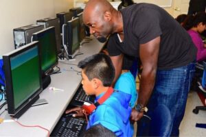 Emmanuel works at Second Story's Computer Learning Center