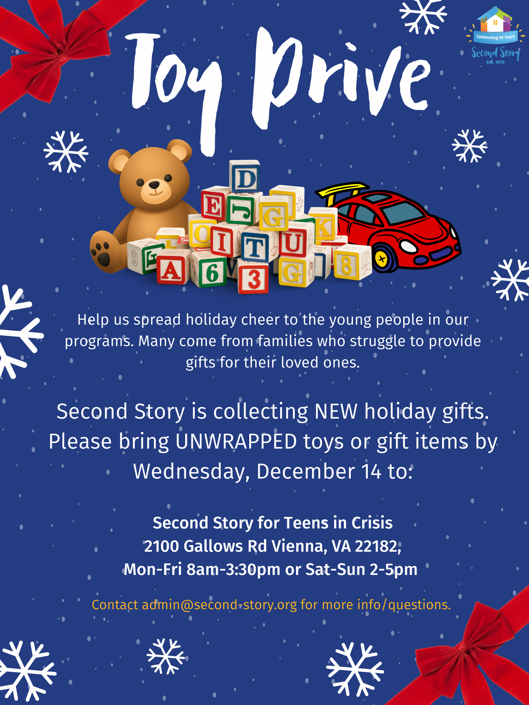 Toy Drive Poster Second Story